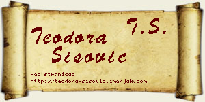 Teodora Šišović vizit kartica